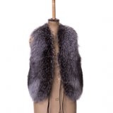 vintage Grey fur fox gilet