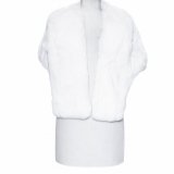 white fur throw front side