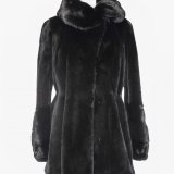 Black Mink Coat with Hood